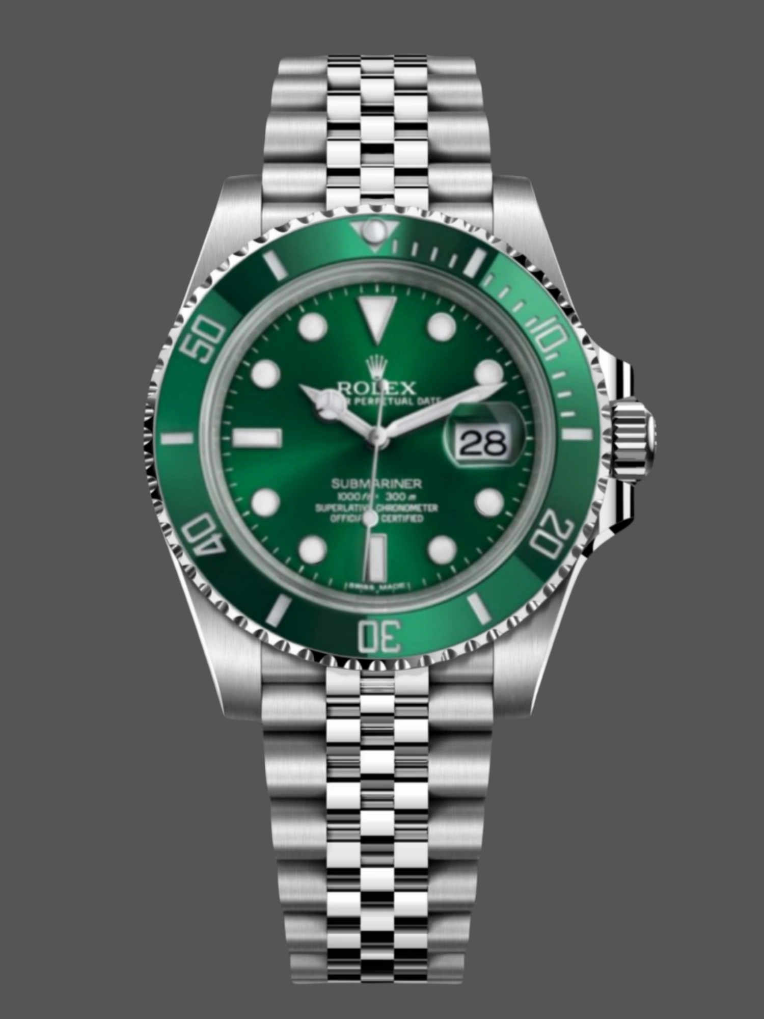 Rolex Submariner 116610LV Jubilee Bracelet 40mm Green Dial Men's Diver